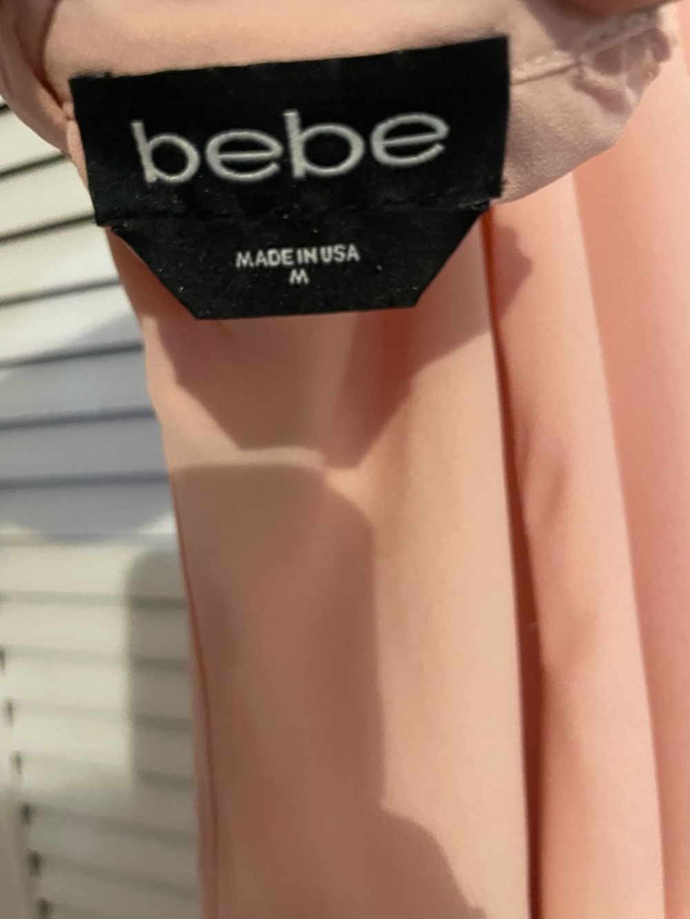 bebe Light Blush Pink Draped Dress